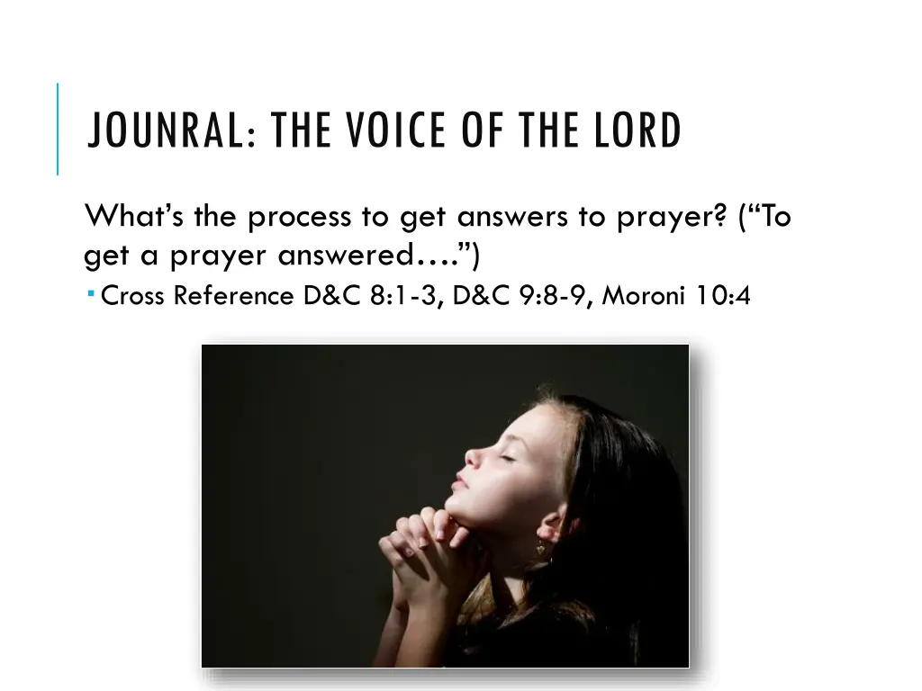 jounral the voice of the lord