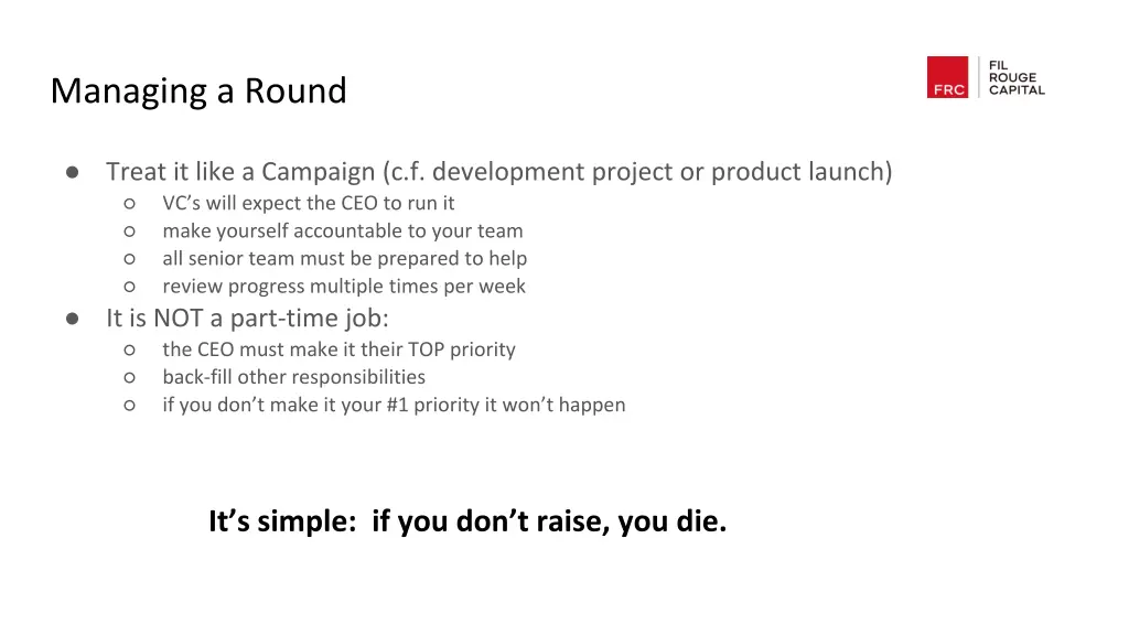 managing a round