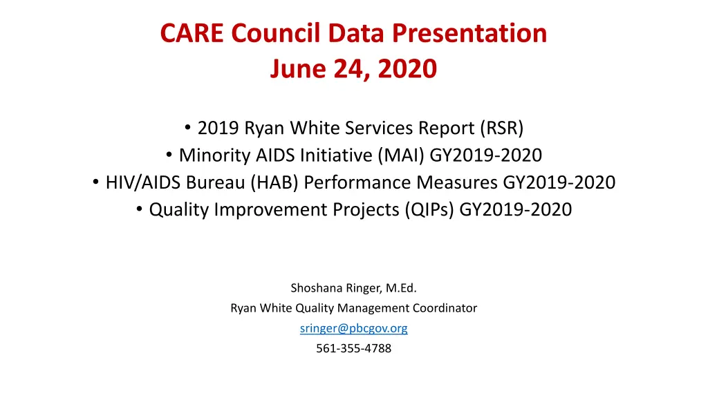 care council data presentation june 24 2020