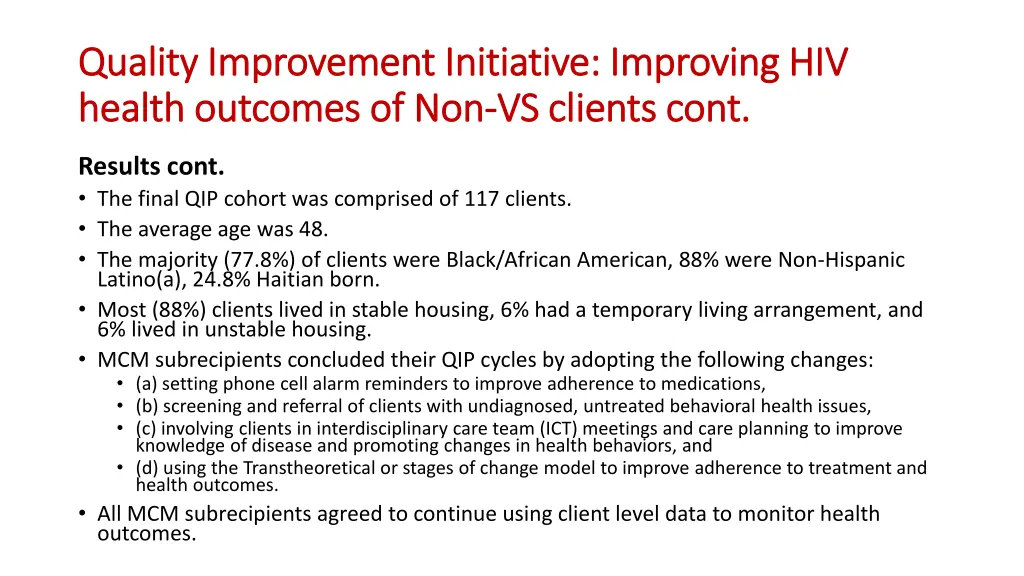 quality improvement initiative improving 5