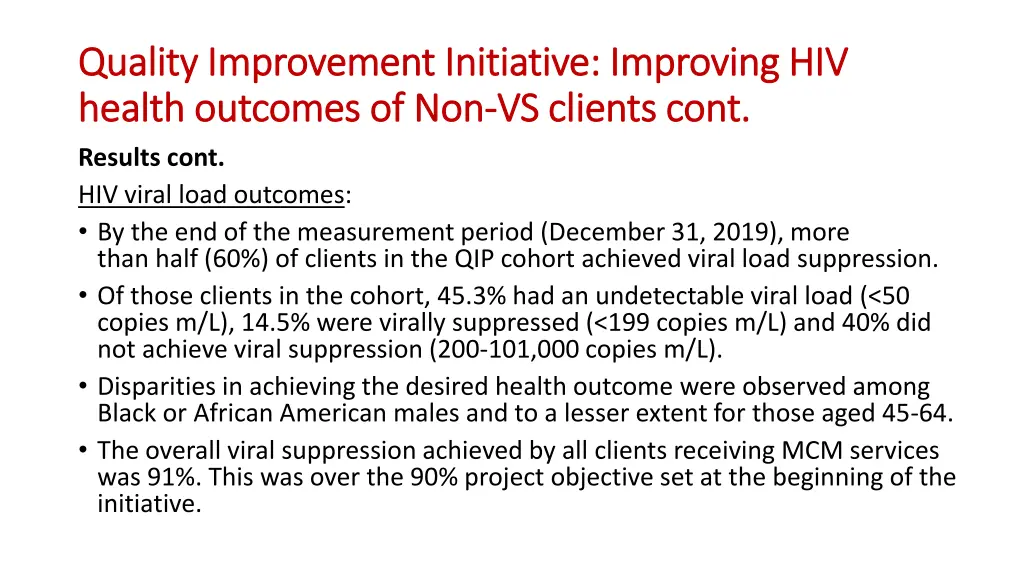 quality improvement initiative improving 6