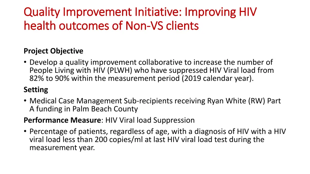 quality improvement initiative improving