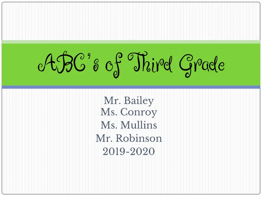 abc s of third grade