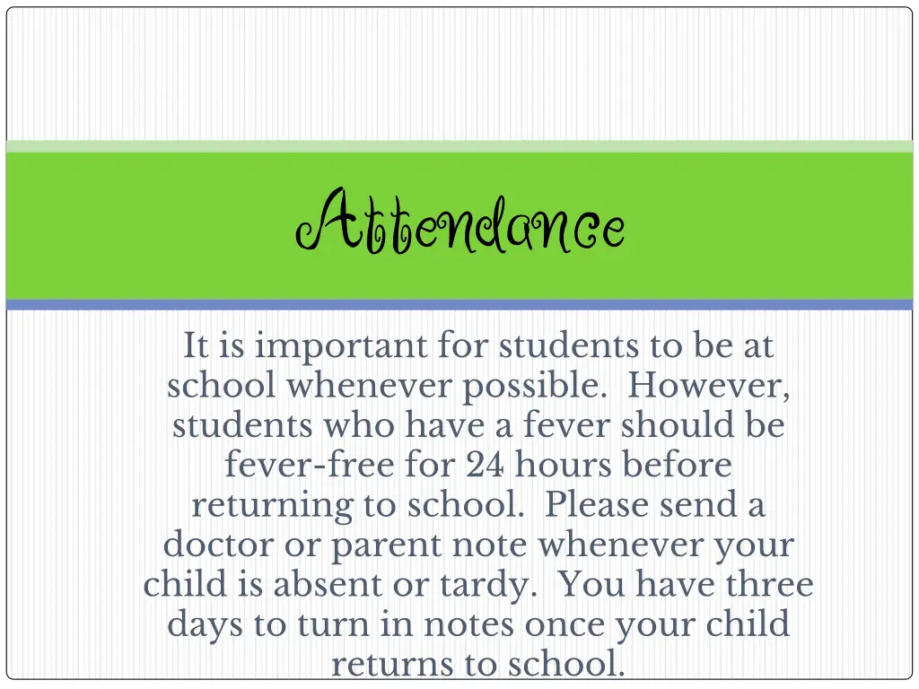attendance