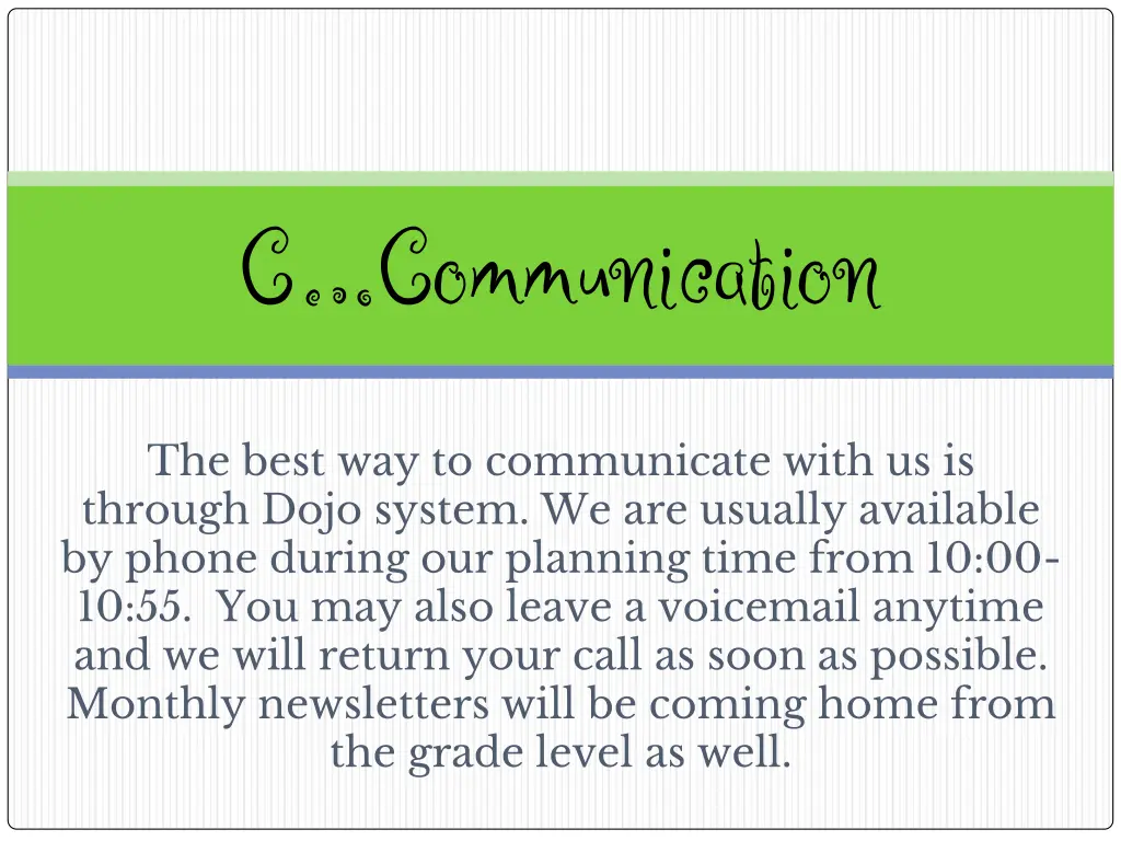 c communication