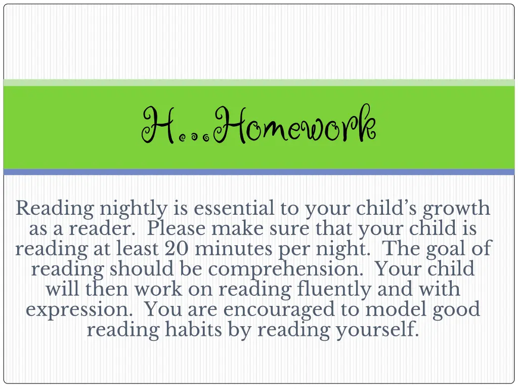 h homework