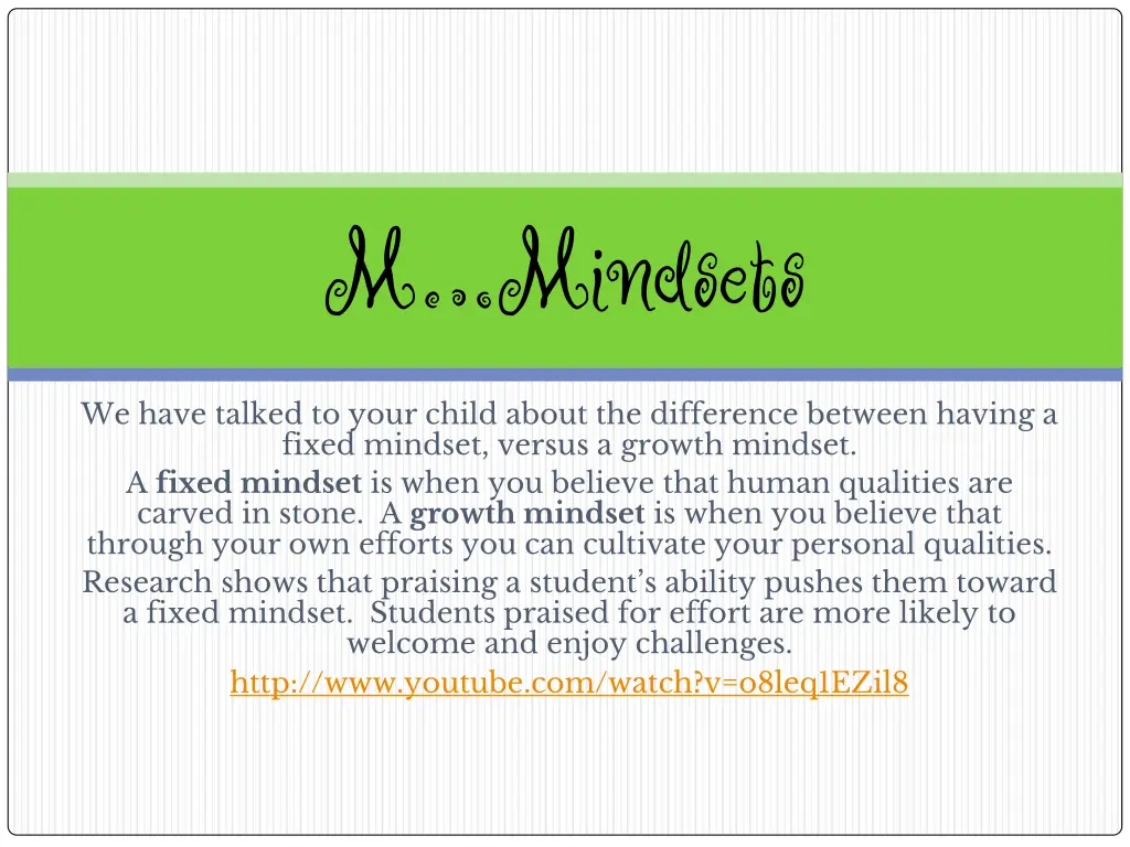 m mindsets