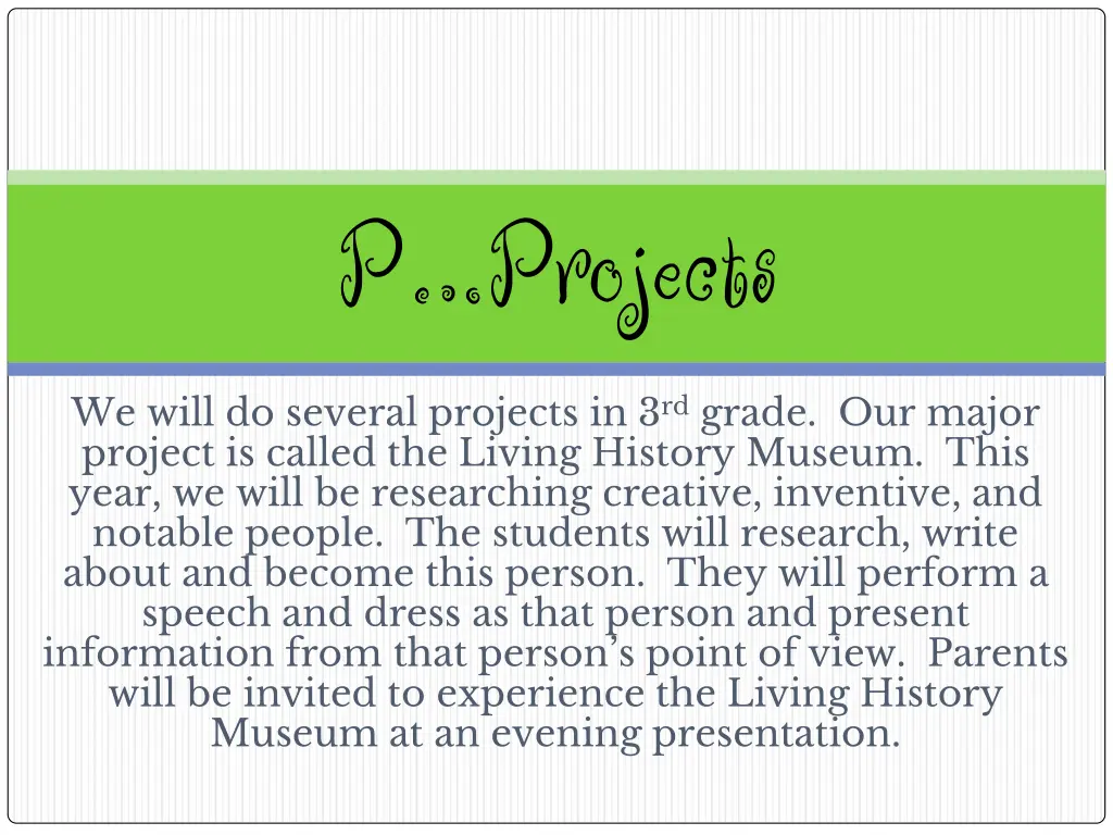 p projects