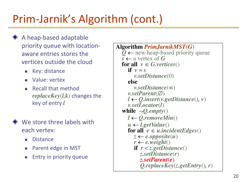 prim jarnik s algorithm cont
