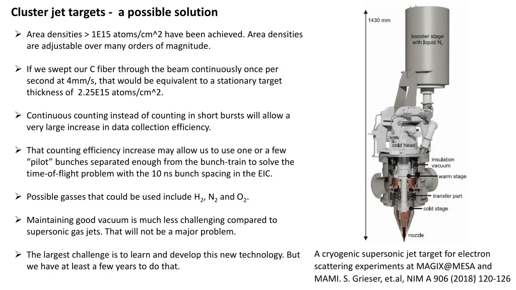 cluster jet targets a possible solution