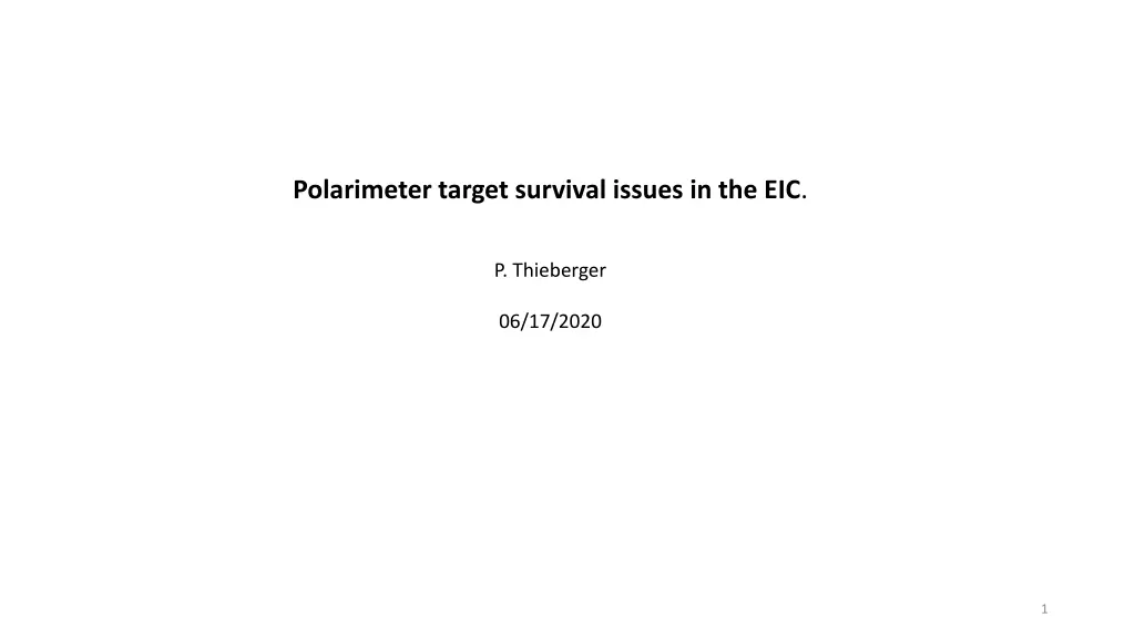 polarimeter target survival issues in the eic