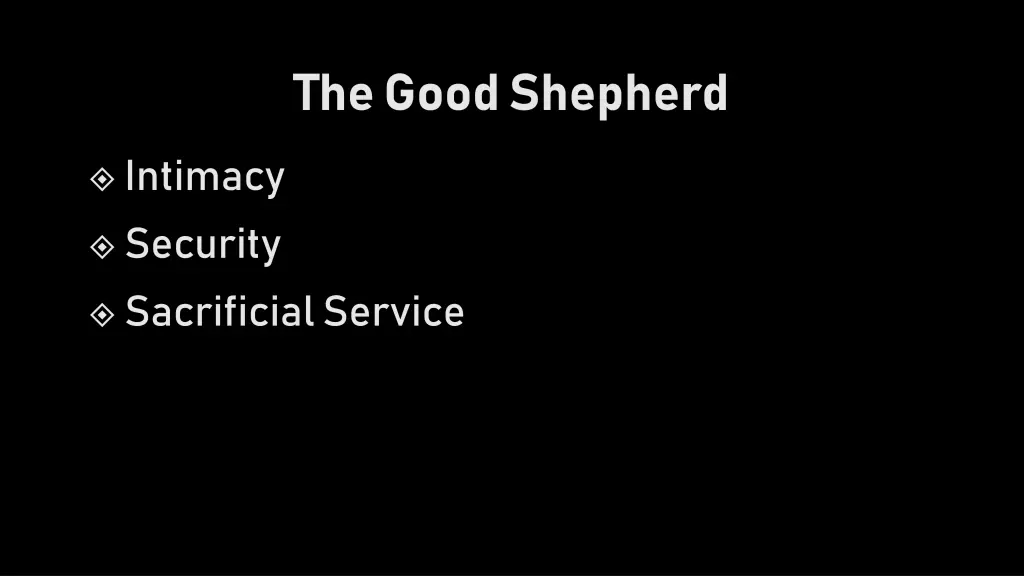 the good shepherd