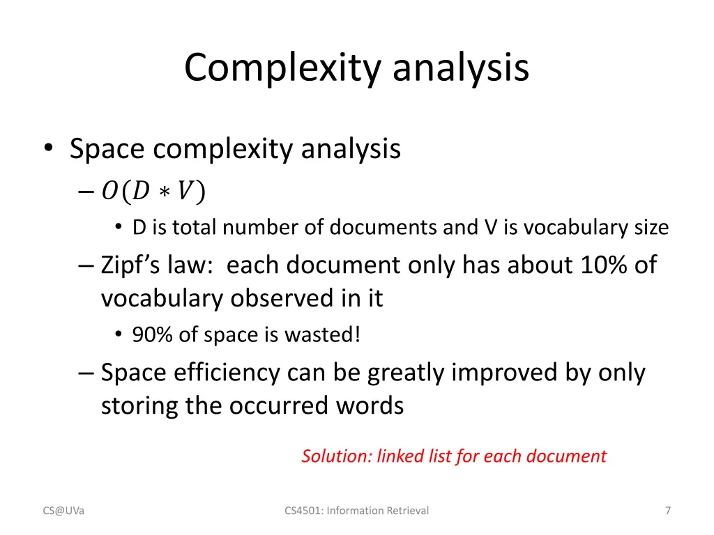 complexity analysis