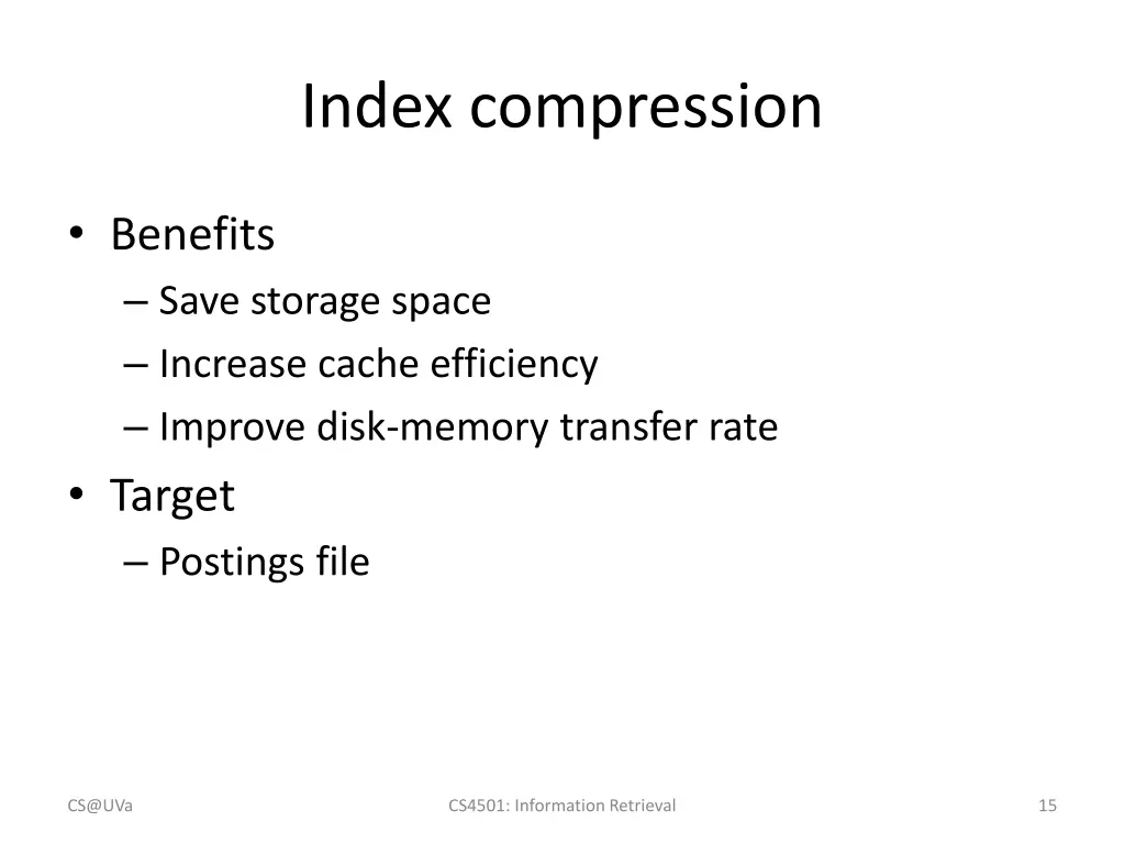 index compression