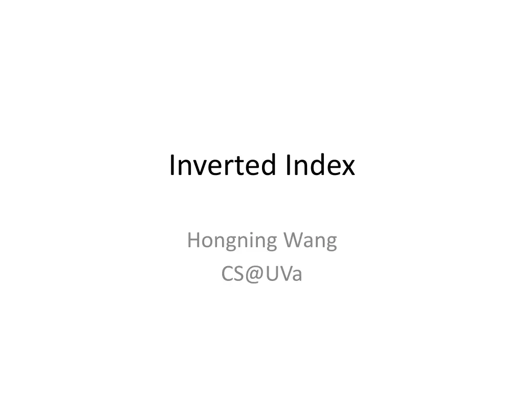 inverted index