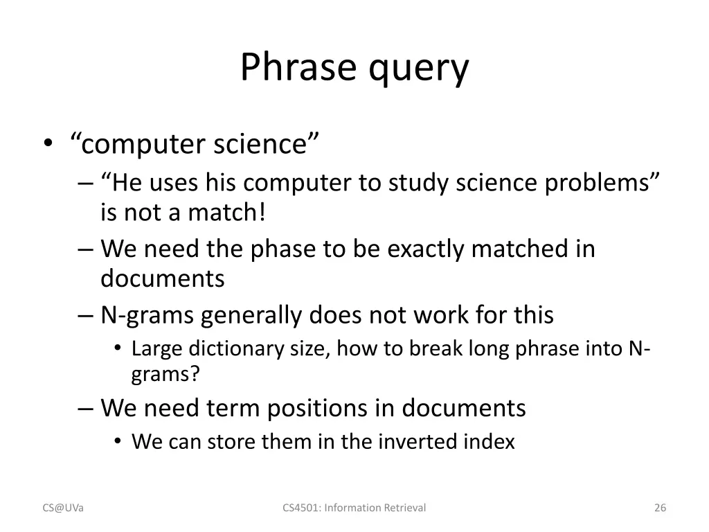 phrase query