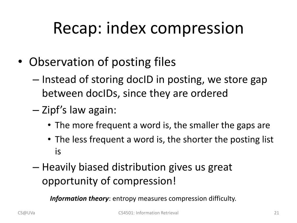 recap index compression