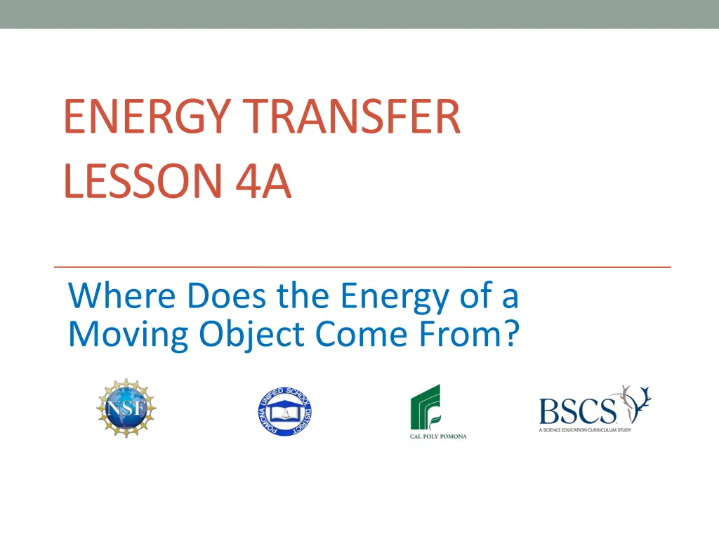 energy transfer lesson 4a