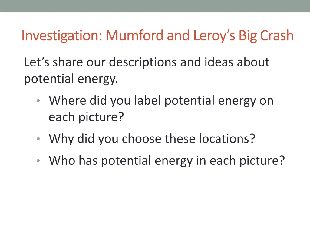 investigation mumford and leroy s big crash 1