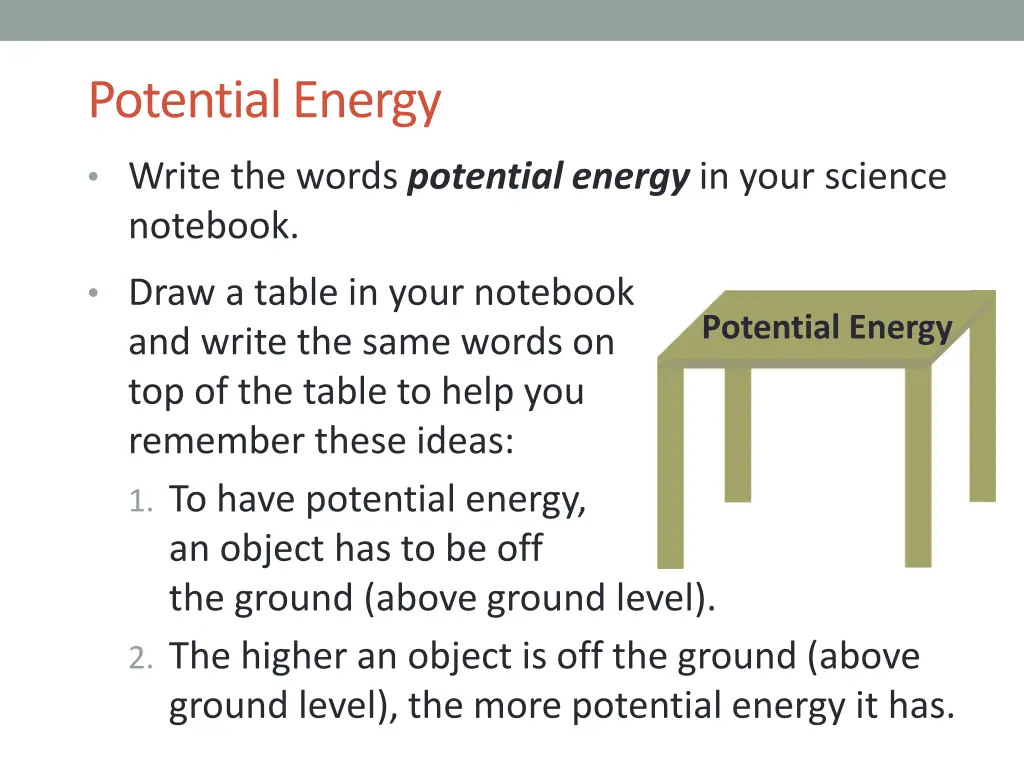 potential energy