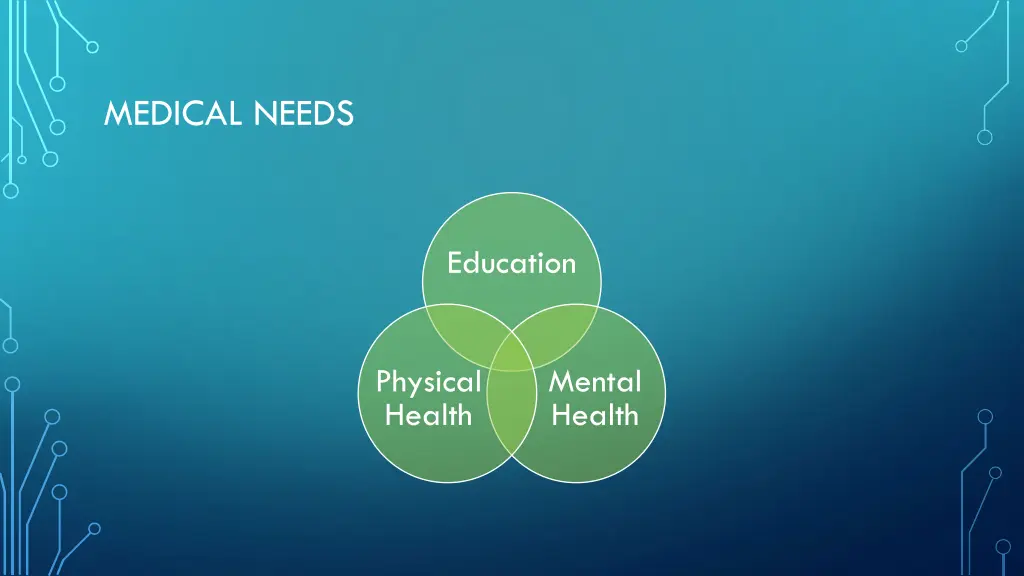 medical needs