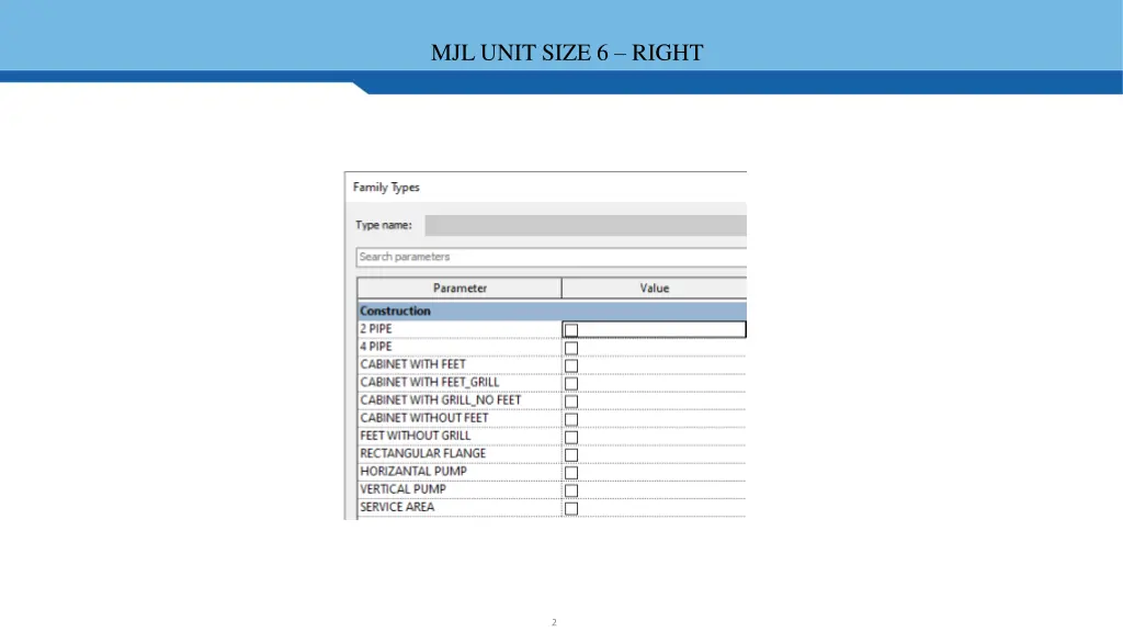 mjl unit size 6 right