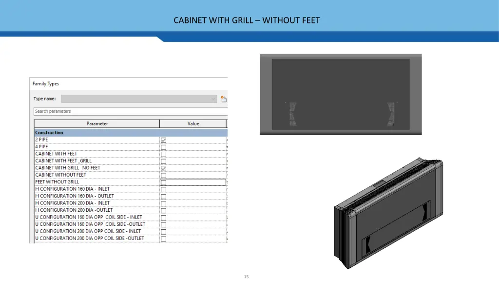 cabinet with grill without feet