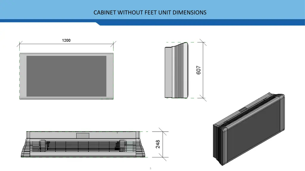 cabinet without feet unit dimensions