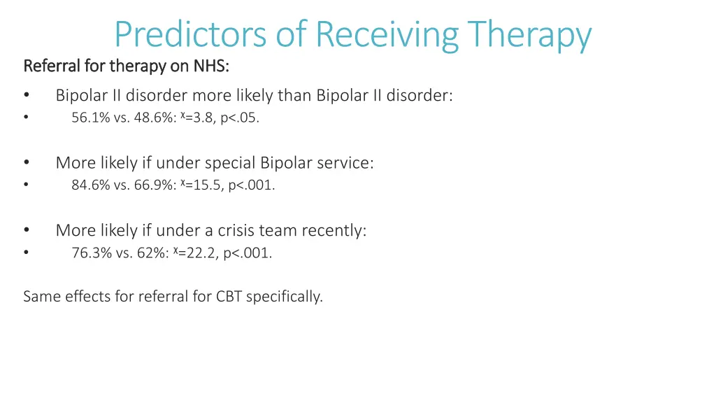 predictors of receiving therapy referral