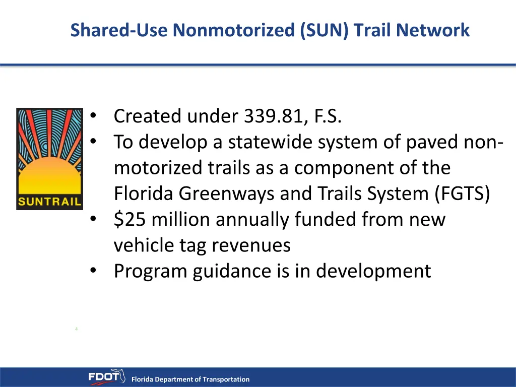 shared use nonmotorized sun trail network