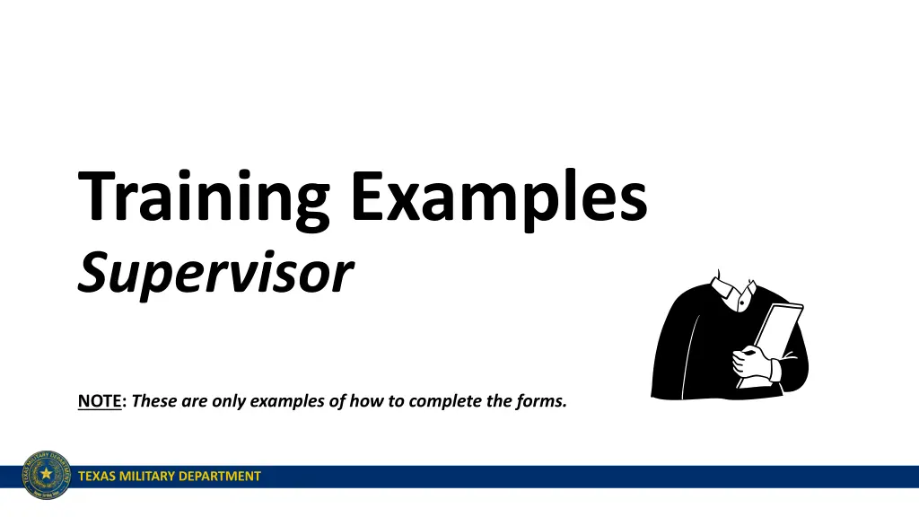 training examples supervisor