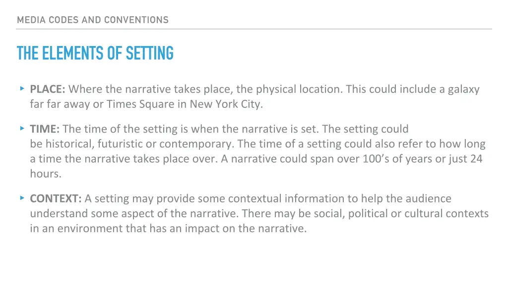 media codes and conventions 1
