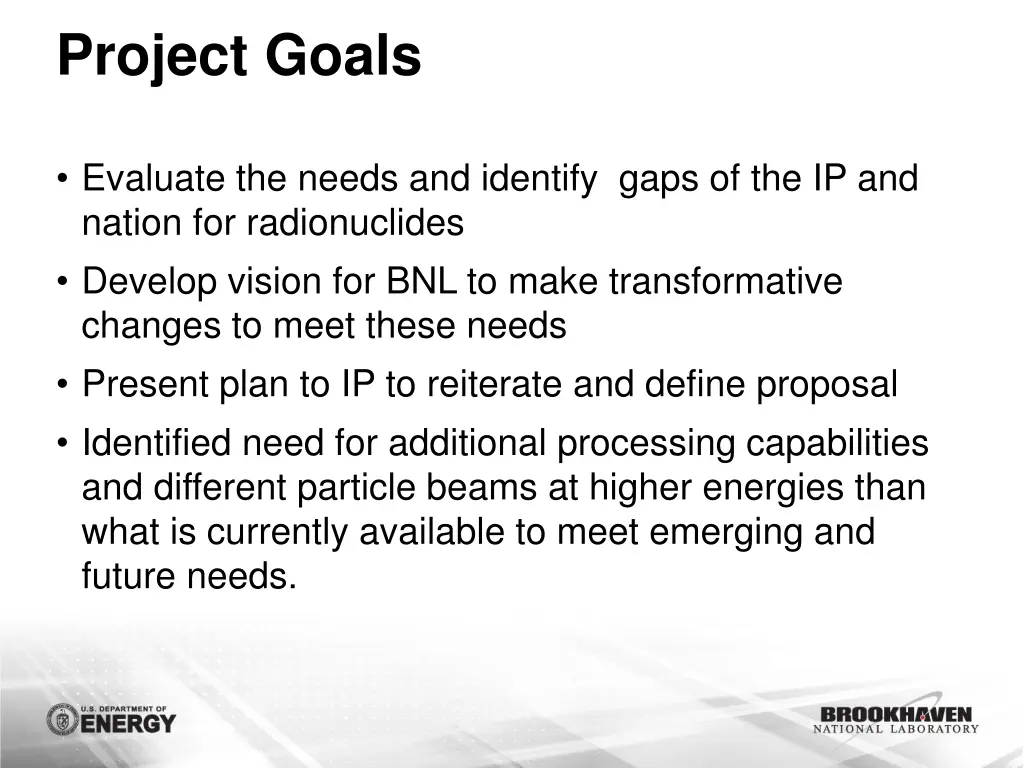 project goals