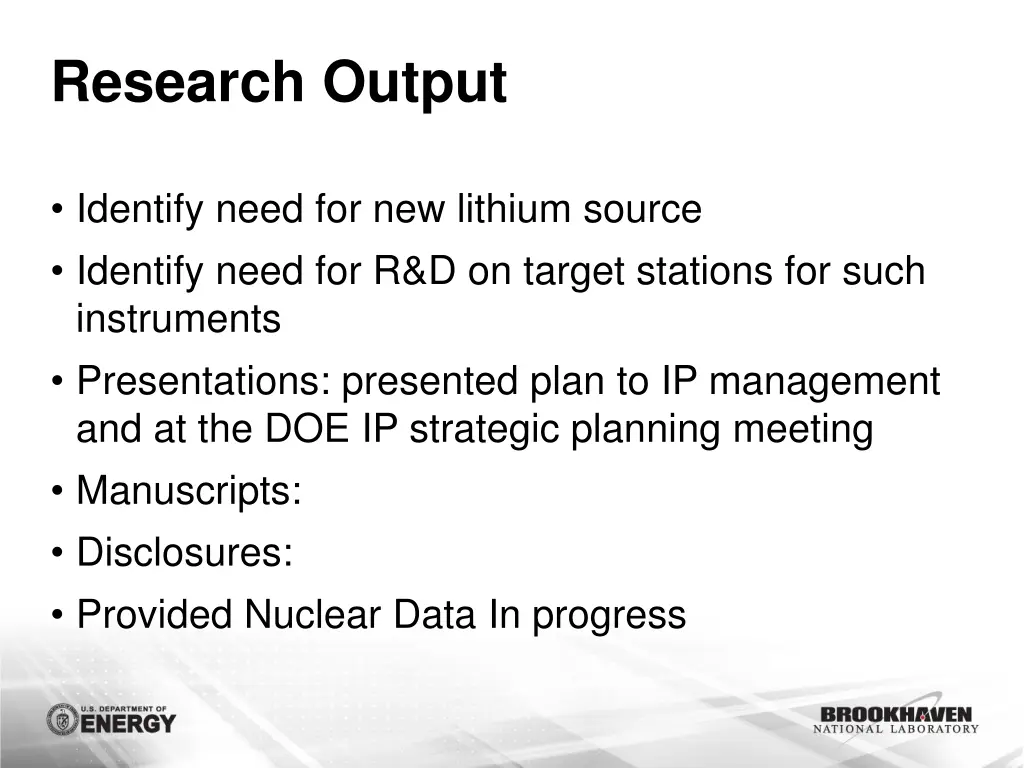 research output