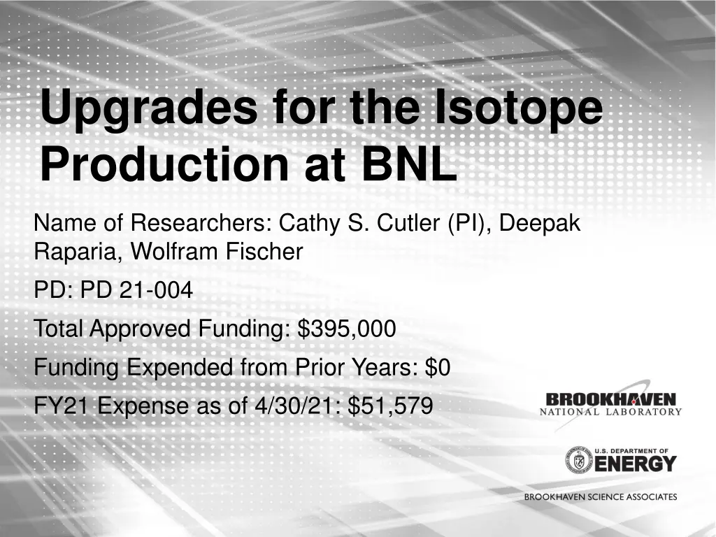 upgrades for the isotope production at bnl
