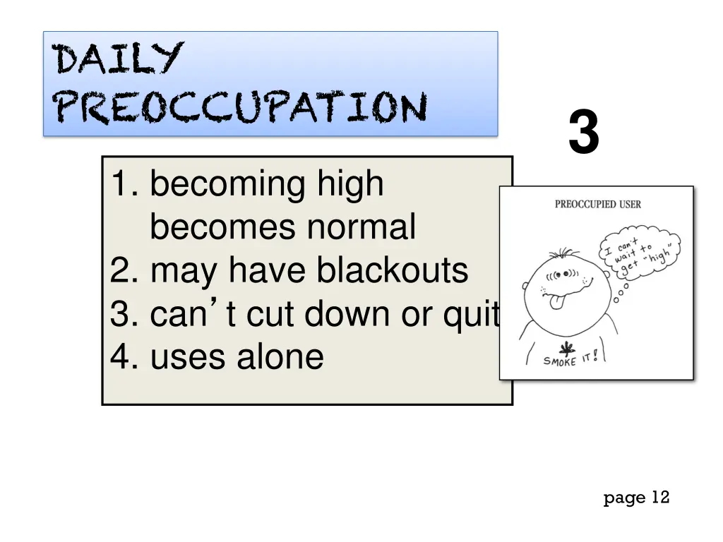 daily preoccupation