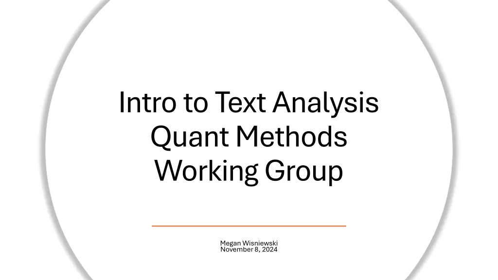 intro to text analysis quant methods working group
