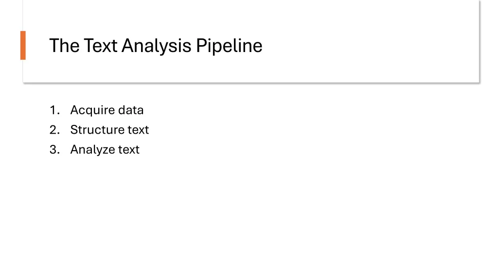 the text analysis pipeline