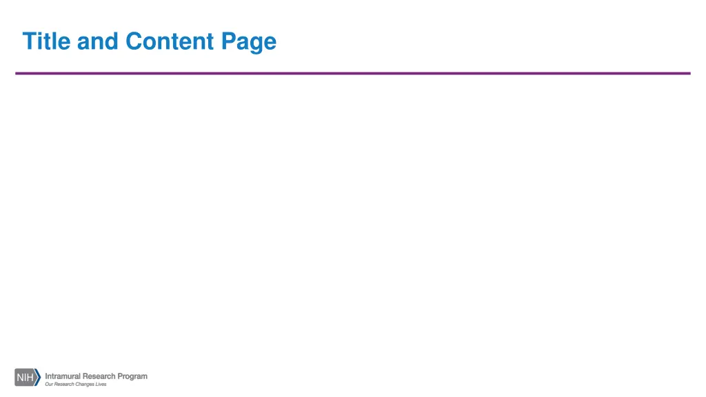title and content page