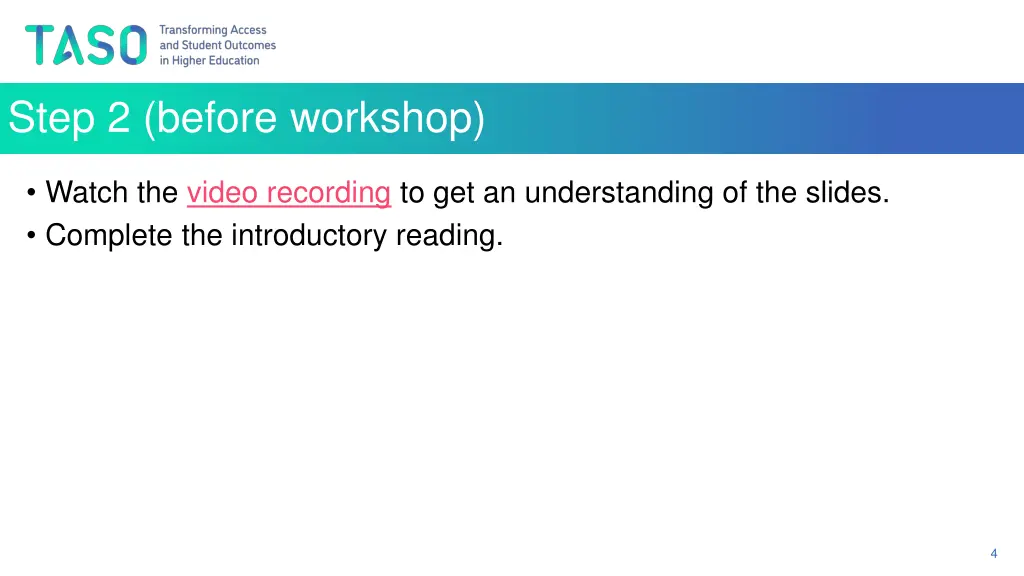 step 2 before workshop