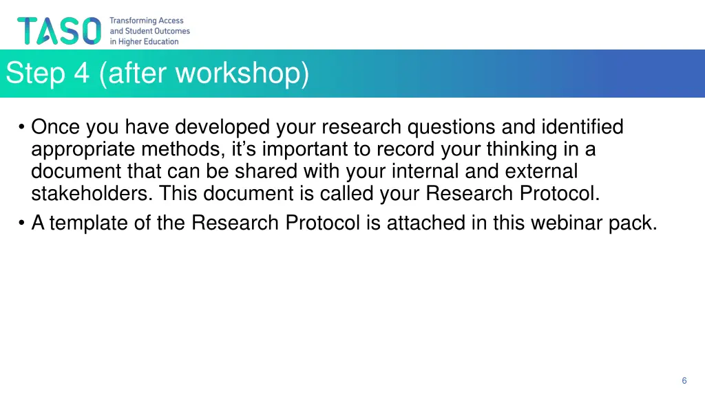 step 4 after workshop