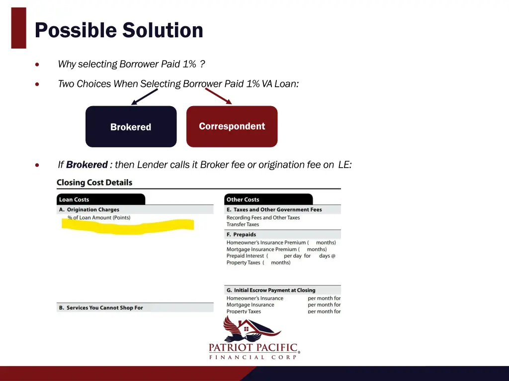 possible solution