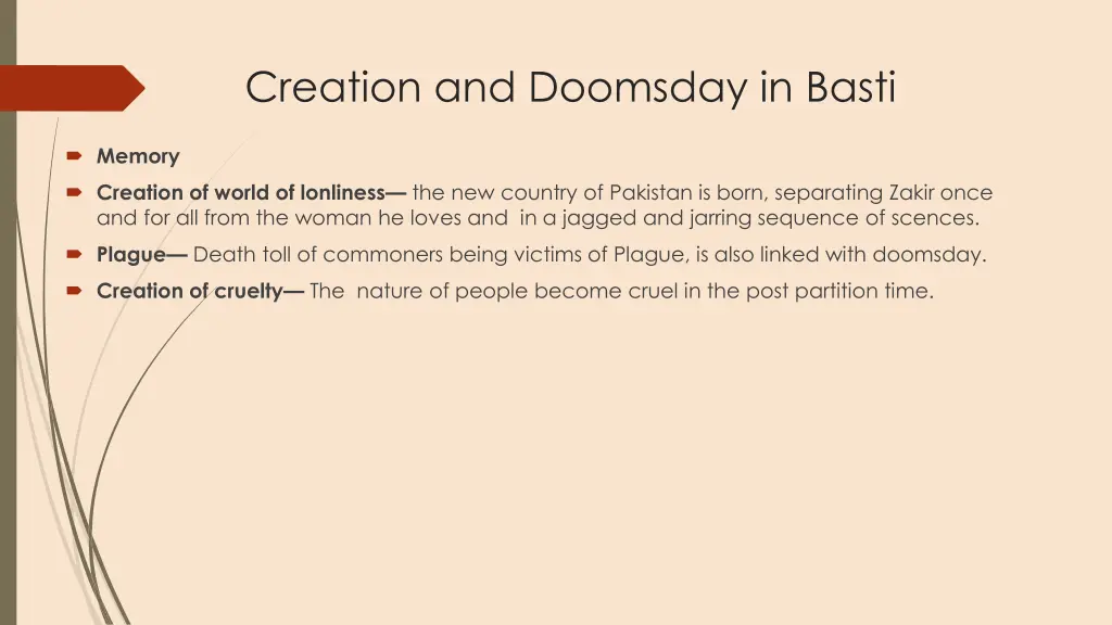 creation and doomsday in basti 1
