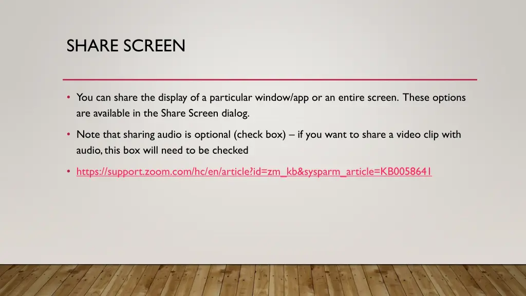 share screen