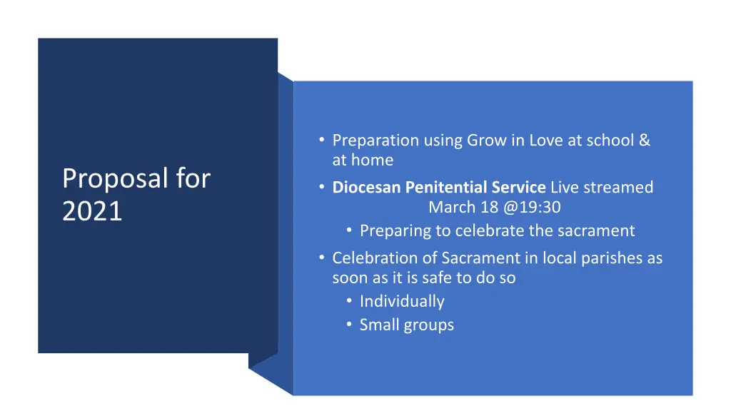 preparation using grow in love at school at home