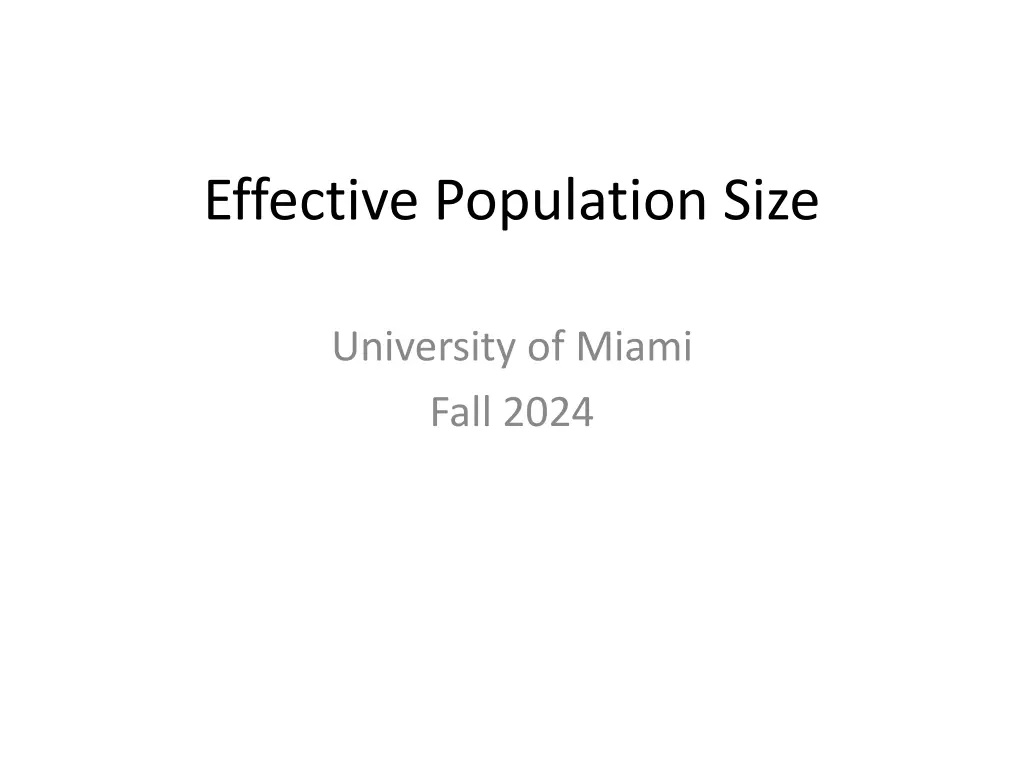 effective population size