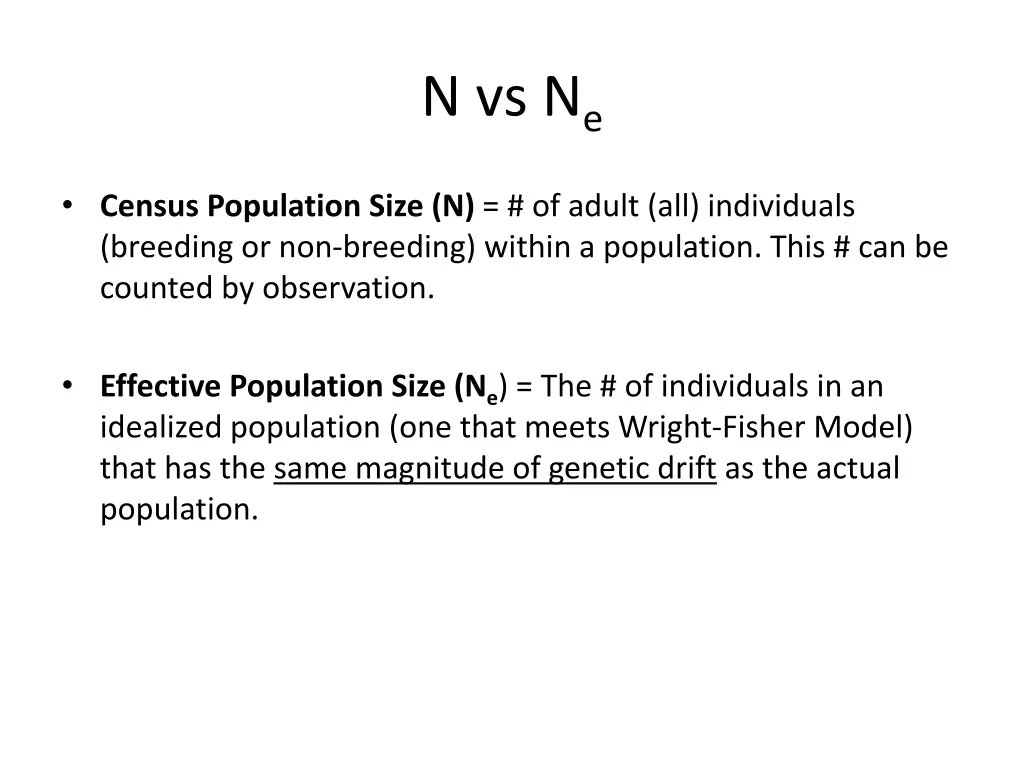 n vs n e