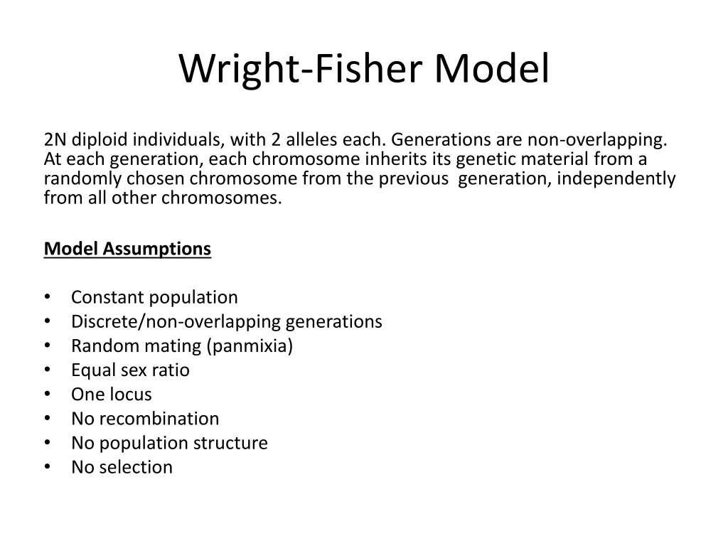 wright fisher model