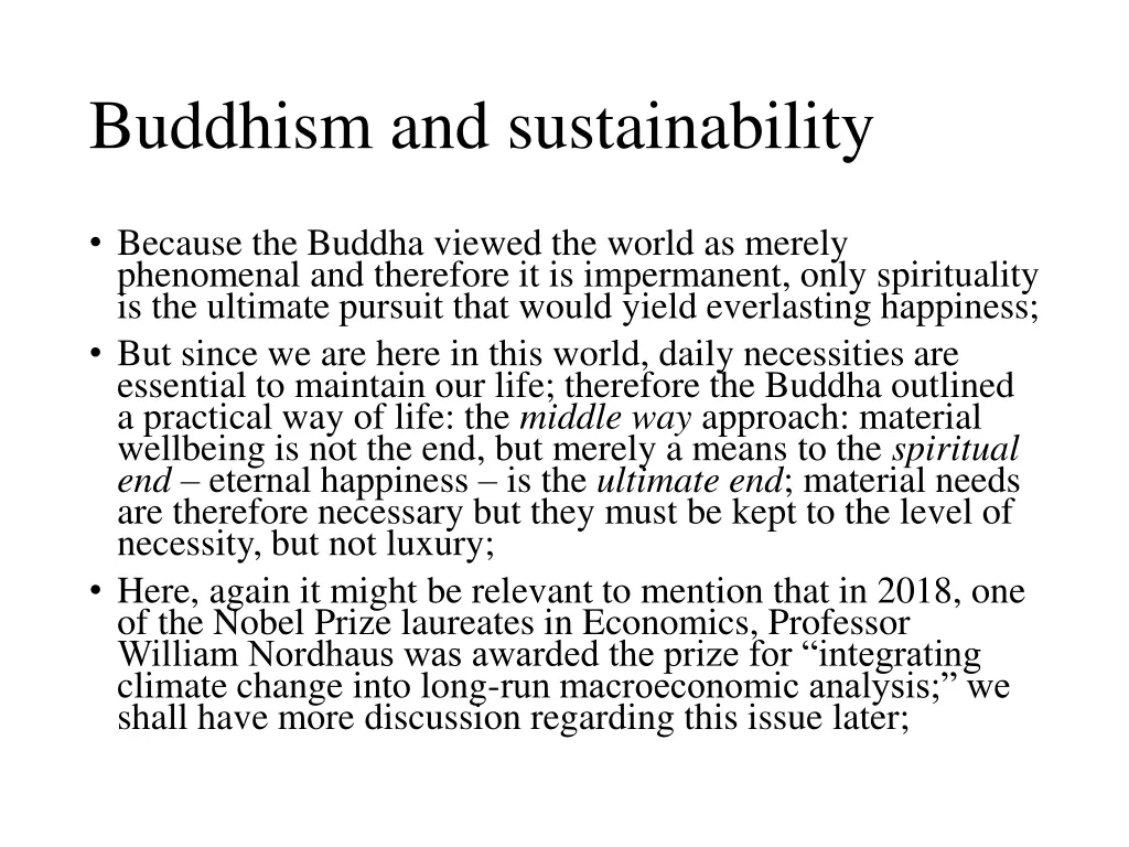 buddhism and sustainability