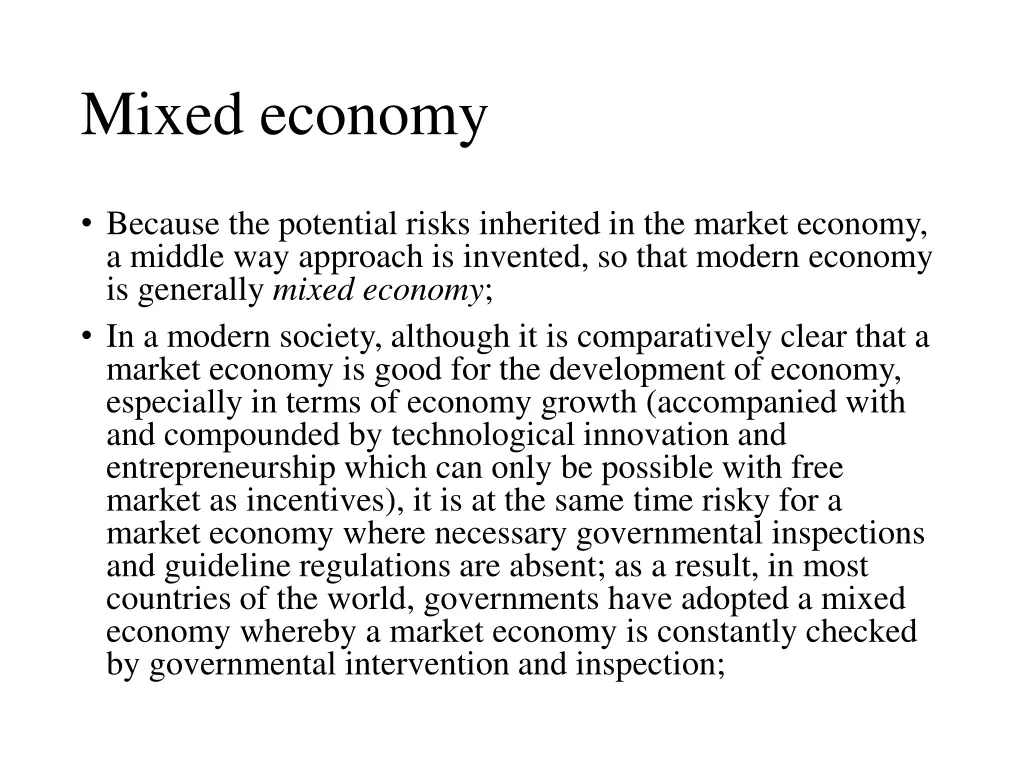 mixed economy